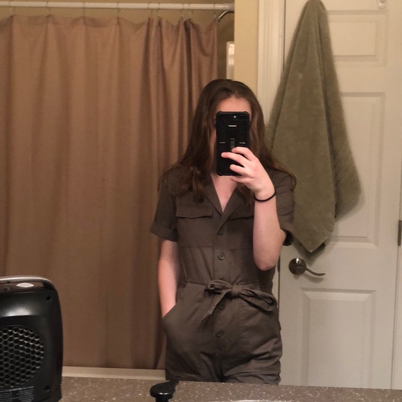 navy green jump suit. brand new. - Picture 2 of 6